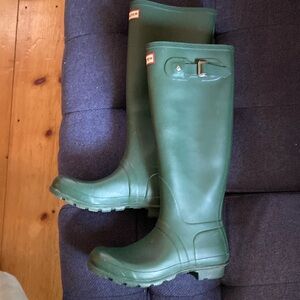 Green Hunter rain boots